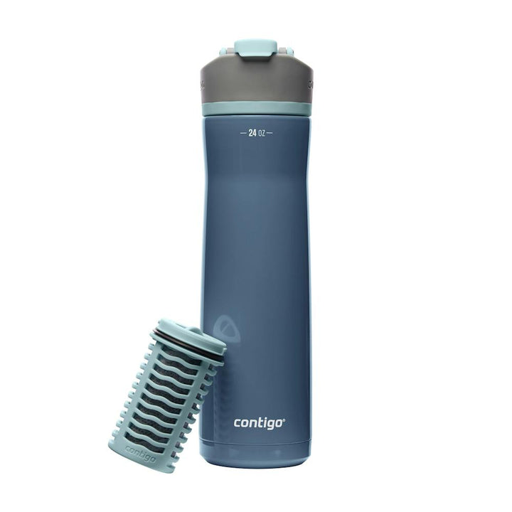 Contigo® Clybourn Chill Freeflow Filtration Stainless Steel Water Bottle with AUTOSEAL® Lid, 24oz - Dark Ice [I50D]
